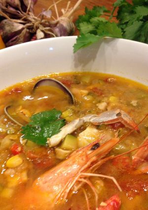A picture of Seafood Soup.