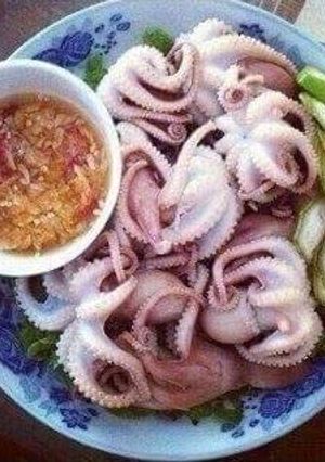 Hình của món Bạch tuộc hấp.