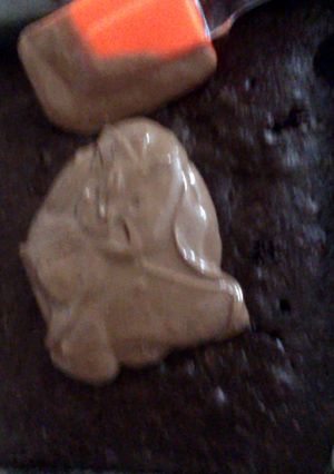 A picture of super moist devil brownie.