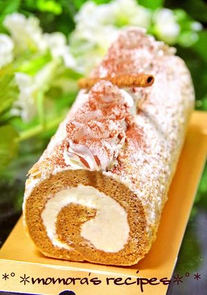 A picture of Mocha Swiss Roll Cake For Father's Day (Easy with Pancake Mix).