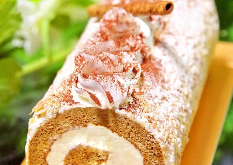 Recipe: Yummy Mocha Swiss Roll Cake For Father's Day (Easy with Pancake Mix)