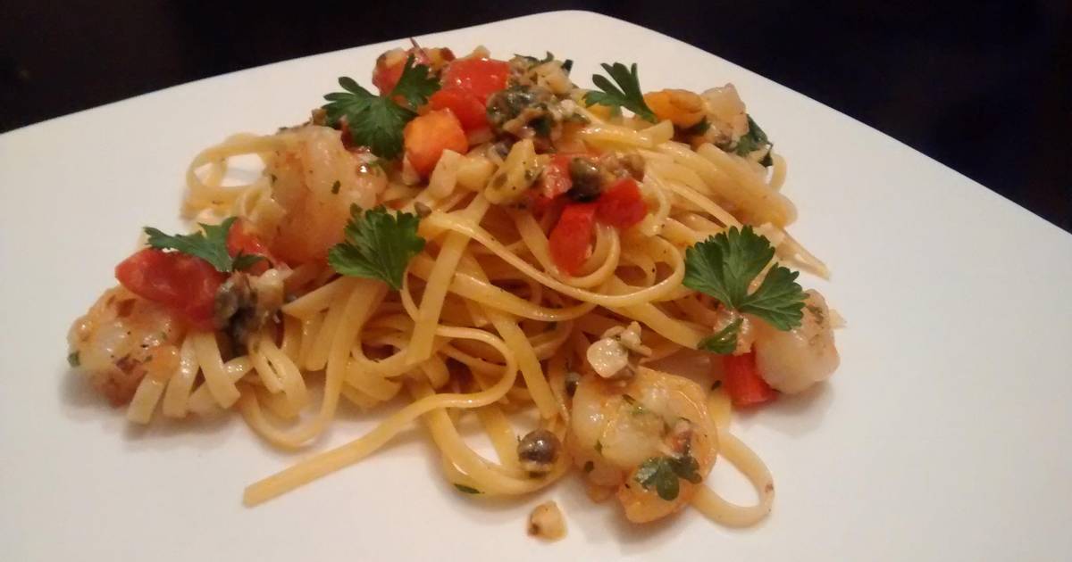 Shrimp scampi & linguine Recipe by Goldfinger - Cookpad