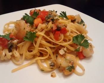 Easy Recipe Shrimp scampi  linguine Delicious Steady