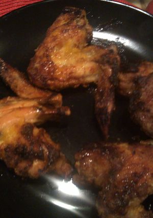 A picture of Orange Honey chicken wings.