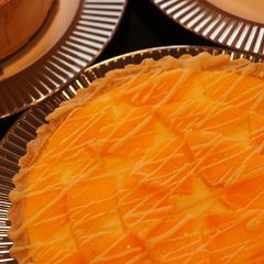 A picture of Persimmon & Mandarin Orange No-Bake Tart.