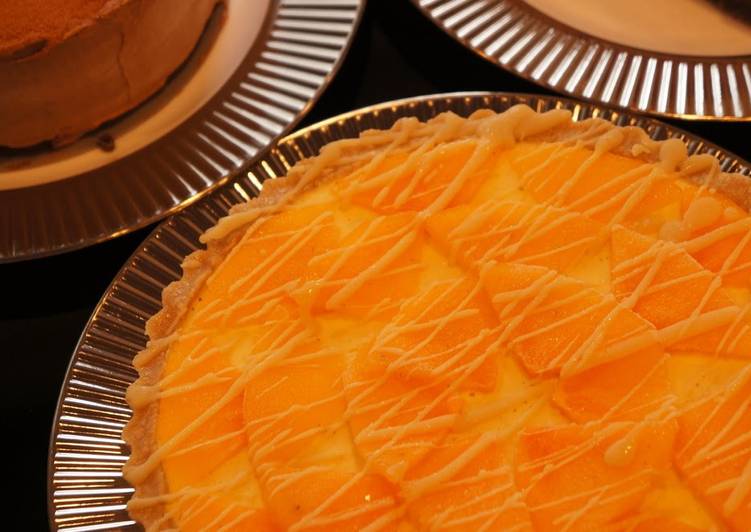 Persimmon &amp; Mandarin Orange No-Bake Tart