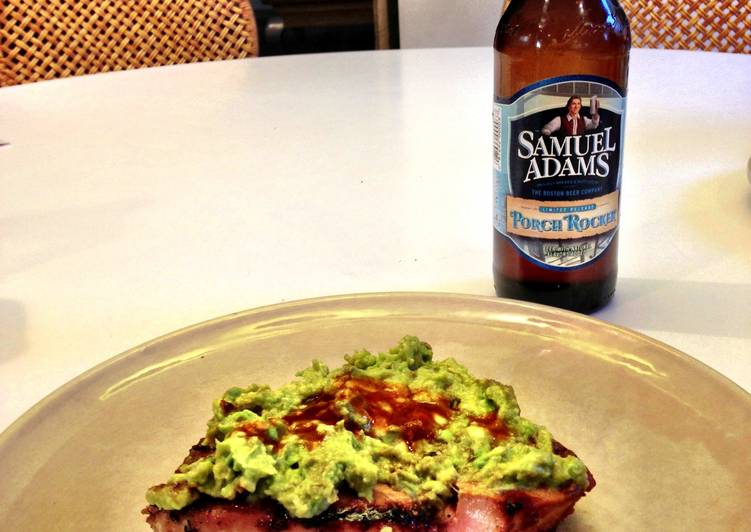 Grilled Tuna Steak w/ Homemade Guacamole