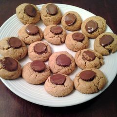 A picture of Double Peanut Butter Cookies with a kick!.