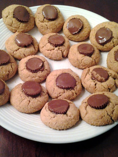 A picture of Double Peanut Butter Cookies with a kick!.
