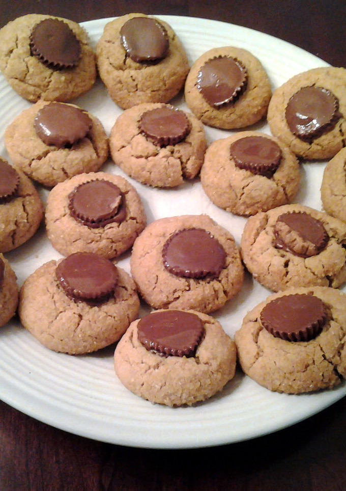 A picture of Double Peanut Butter Cookies with a kick!.