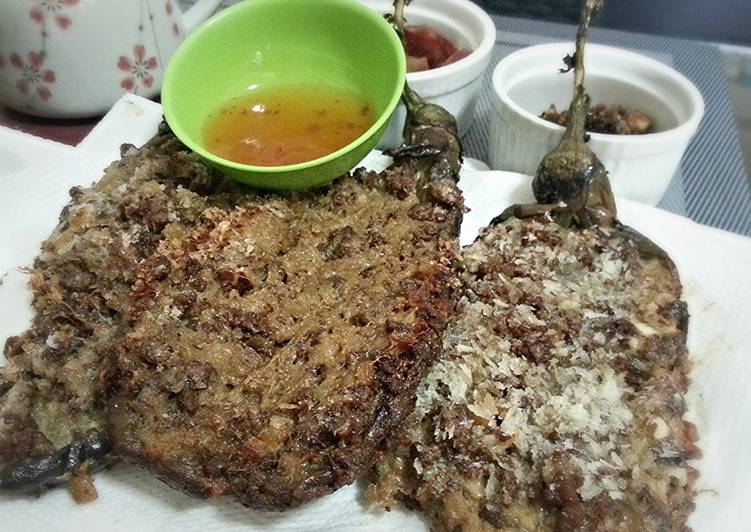Simple Way to Make Super Quick Homemade Eggplant Pork Torta (Tortang Talong with Giniling)