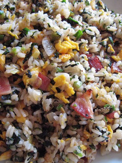 A picture of Spinach and Garlic Fried Rice.