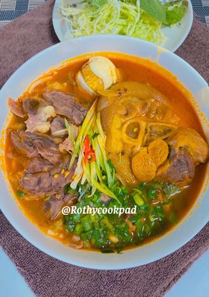 Hình của món Bún bò (phiên bản nhà làm 🤤).