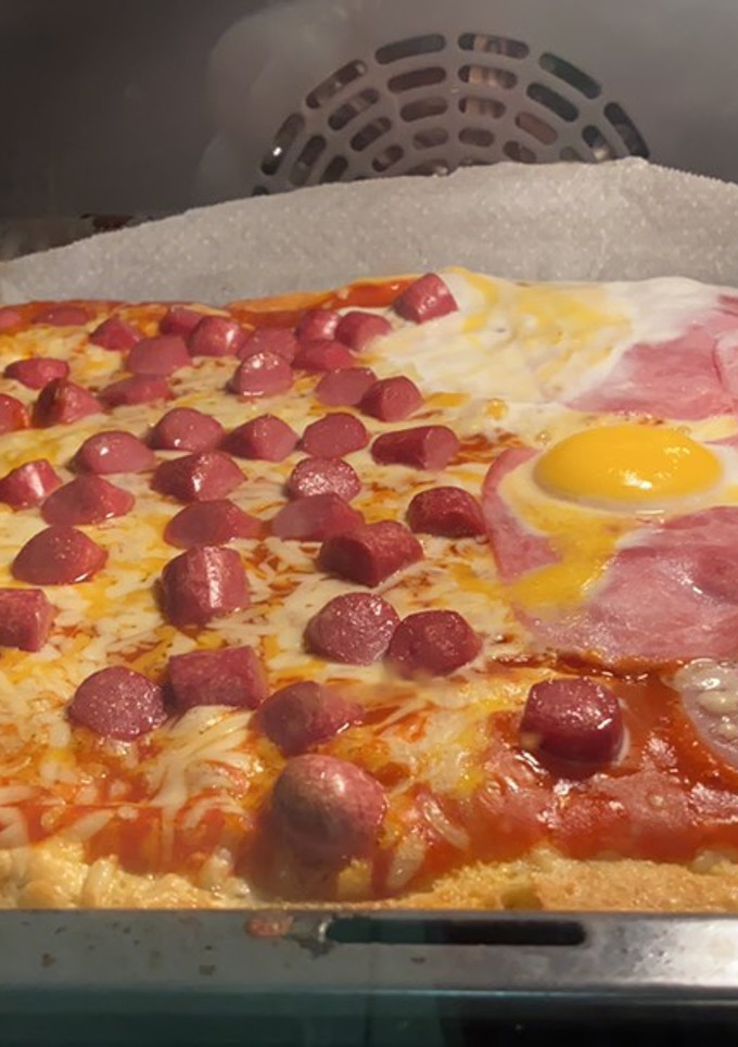 Una foto de Pizza de pan Bimbo