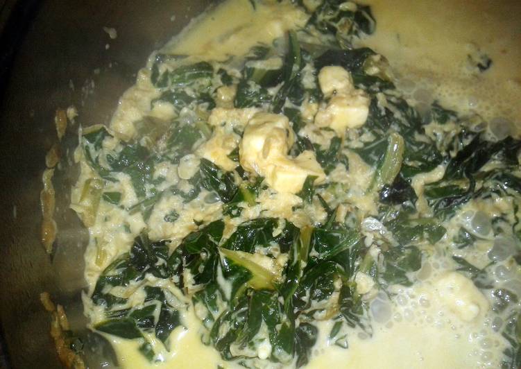 creamy spinach with pepper feta