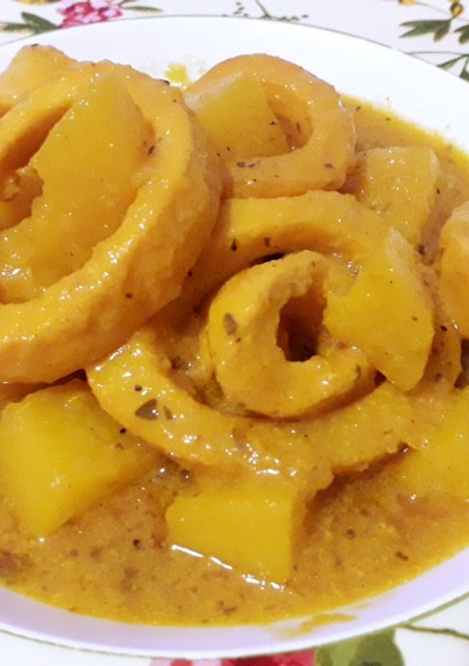 Una foto de Papas con anillas de calamar 🥔🦑