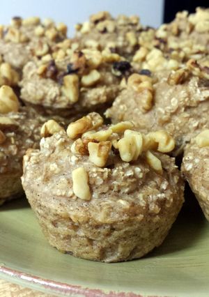 A picture of 100% Healthy Banana Oatmeal Muffins.