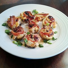 A picture of Tuna Melt Stuffed Mushrooms.