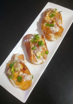 रोस्टेड जैकेट पोटैटो चीज़ स्प्रेड Roasted Roasted jacket potato cheese spread cheese spread रेसिपी मुख्य फोटो