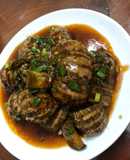 Cà tím nhồi thịt sốt chua ngọt