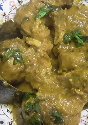 A picture of #kolapuri chicken.