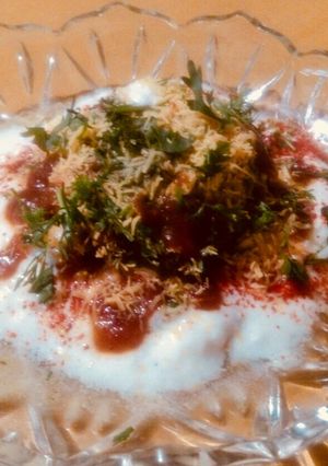 A picture of Dahi Bhalla/Vada with a protein twist!.
