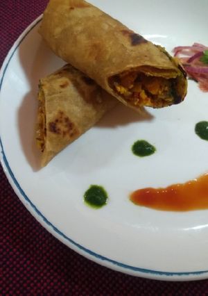 A picture of Kathi roll.
