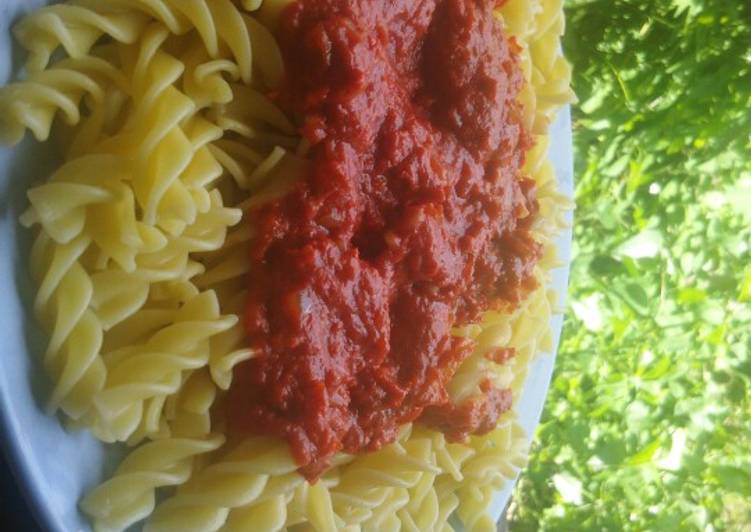 Resep Fusilli dengan saos sederhana, Lezat