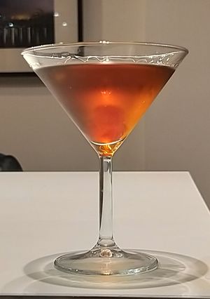 A picture of Manhattan cocktail.