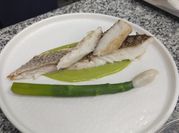 Una foto de corvina al horno
