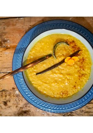 Une photo de Riz au lait d'or et vanille