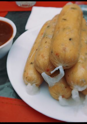 Una foto de Bollitos aliñados con salsa teriyaki