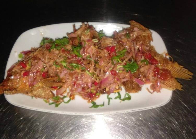 Bagaimana mengolah Ikan mas saus kecombrang, Sempurna