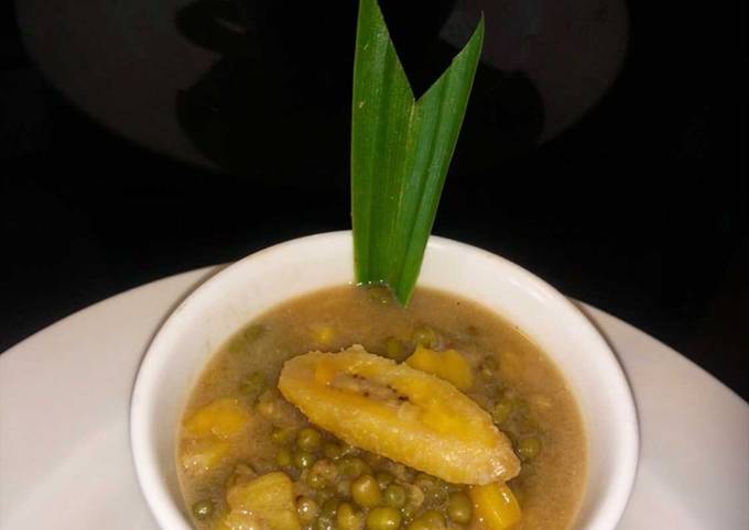 Kolak kacang hijau, pisang, nangka