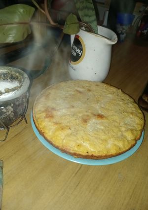 Una foto de Pan de garbanzo en licuadora y sartén Essen