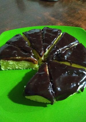 Foto resep Durian Cake with Chocolate Sauce (Bolu Durian)