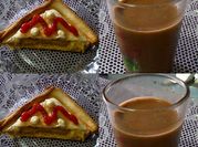 Gambar olahan daging hamburger dan roti tawar