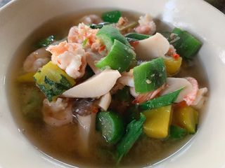 แกงเลียงกุ้งสด 🦐🍲