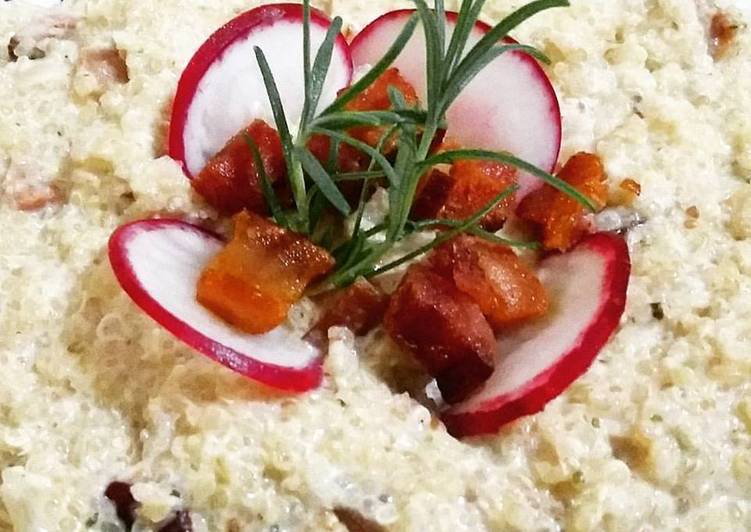 Rizoto de Quinoa com Bacon - Tudogosreceitas