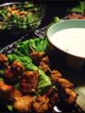 Green curry chicken kebabs with Minty yogurt sauce