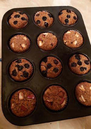 Banános zabmuffin (liszt nélküli) recept fotója
