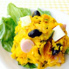 A picture of Easily Made in the Microwave!! Kabocha Squash Salad.