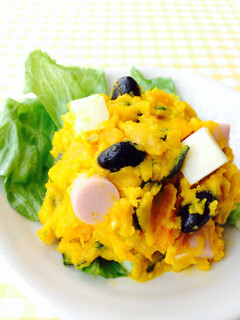A picture of Easily Made in the Microwave!! Kabocha Squash Salad.