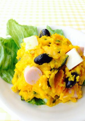 A picture of Easily Made in the Microwave!! Kabocha Squash Salad.