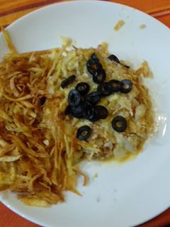Una foto de Bacalao dorado / bacalhau a Bràs