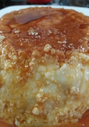 Una foto de Flan de leche condesada