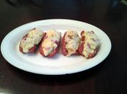 A picture of kielbasa and potatoes