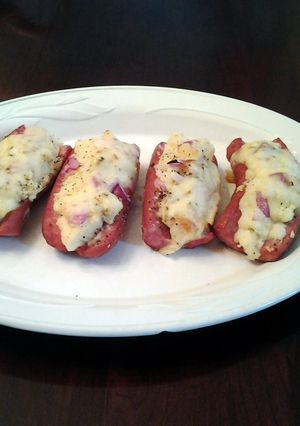 A picture of Potato Stuffed Kielbasa.