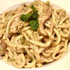 Creamy Spaghetti 🍝 A picture of Creamy Spaghetti 🍝.