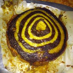 A picture of banana twist cake.
